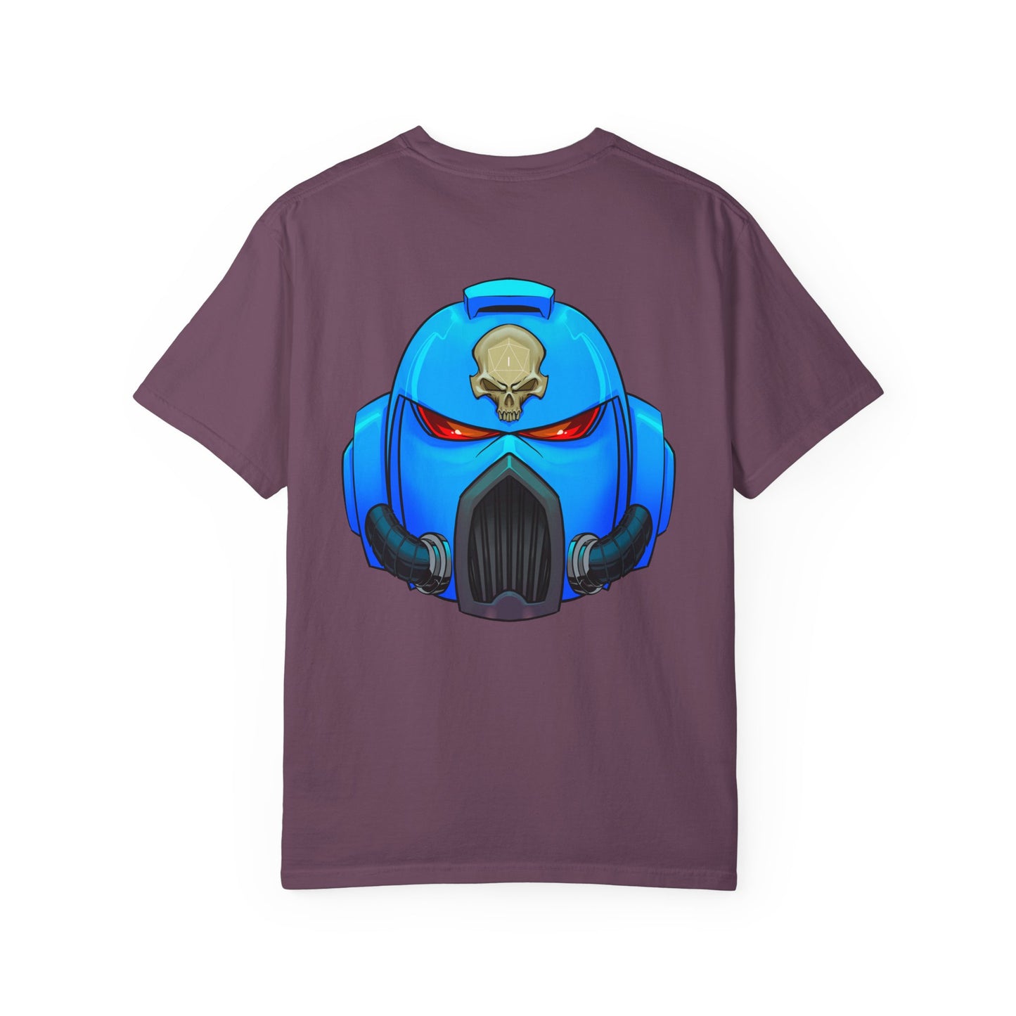 Space Man Helmet T‑Shirt — Blue Sci‑Fi Armor Graphic Tee