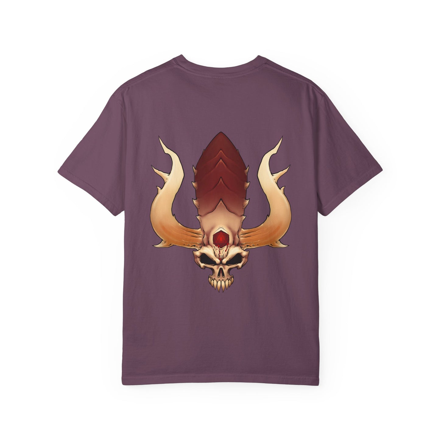 Rage Monster Skull T-Shirt — Gothic Skull with Antlers Graphic Tee