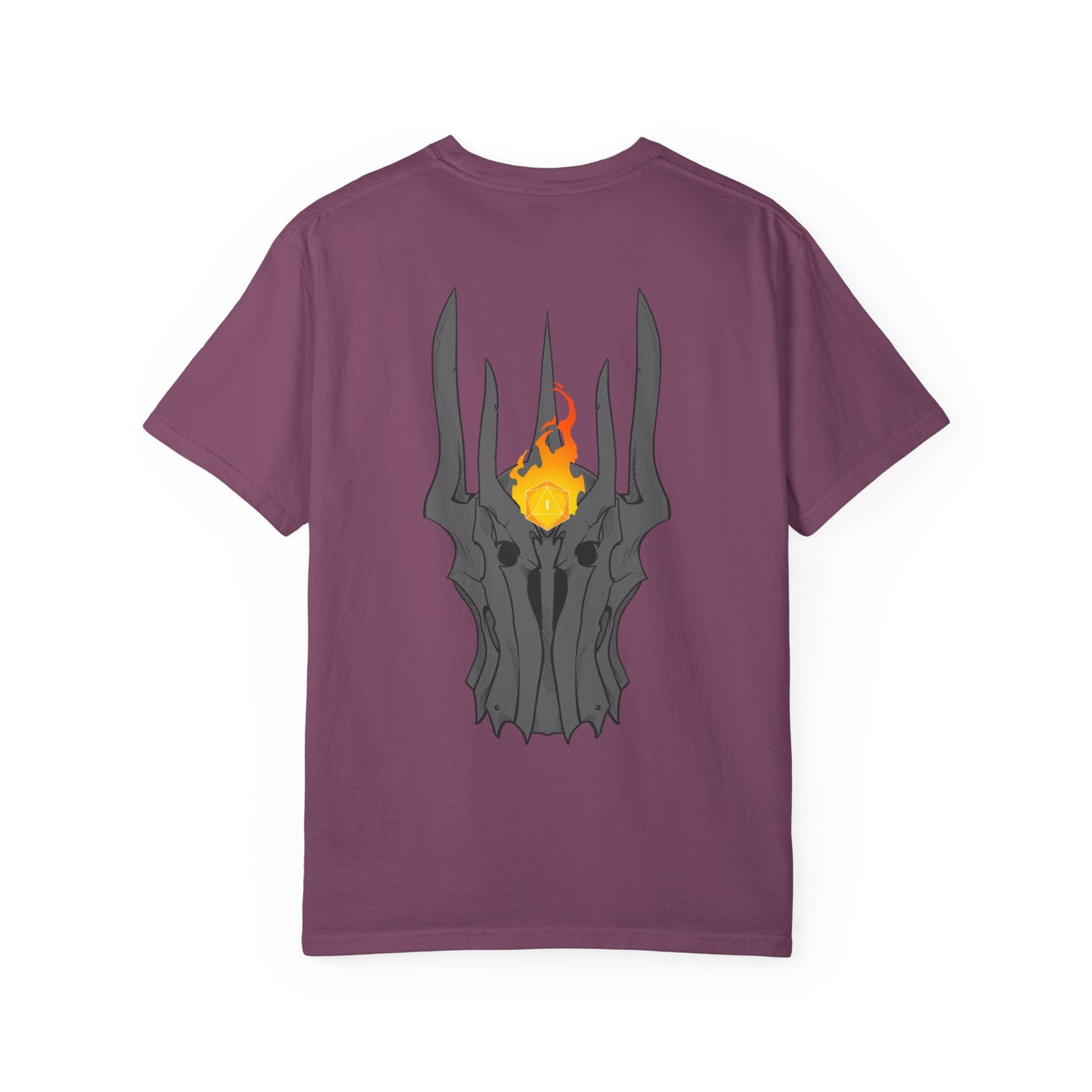 Fiery Eye Helmet T-Shirt — Fiery Back Graphic