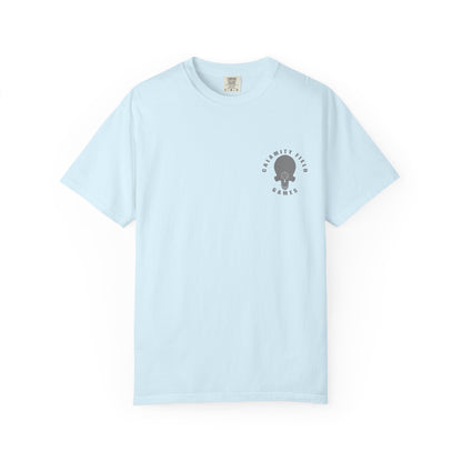 Fiery Eye Helmet T-Shirt — Fiery Back Graphic