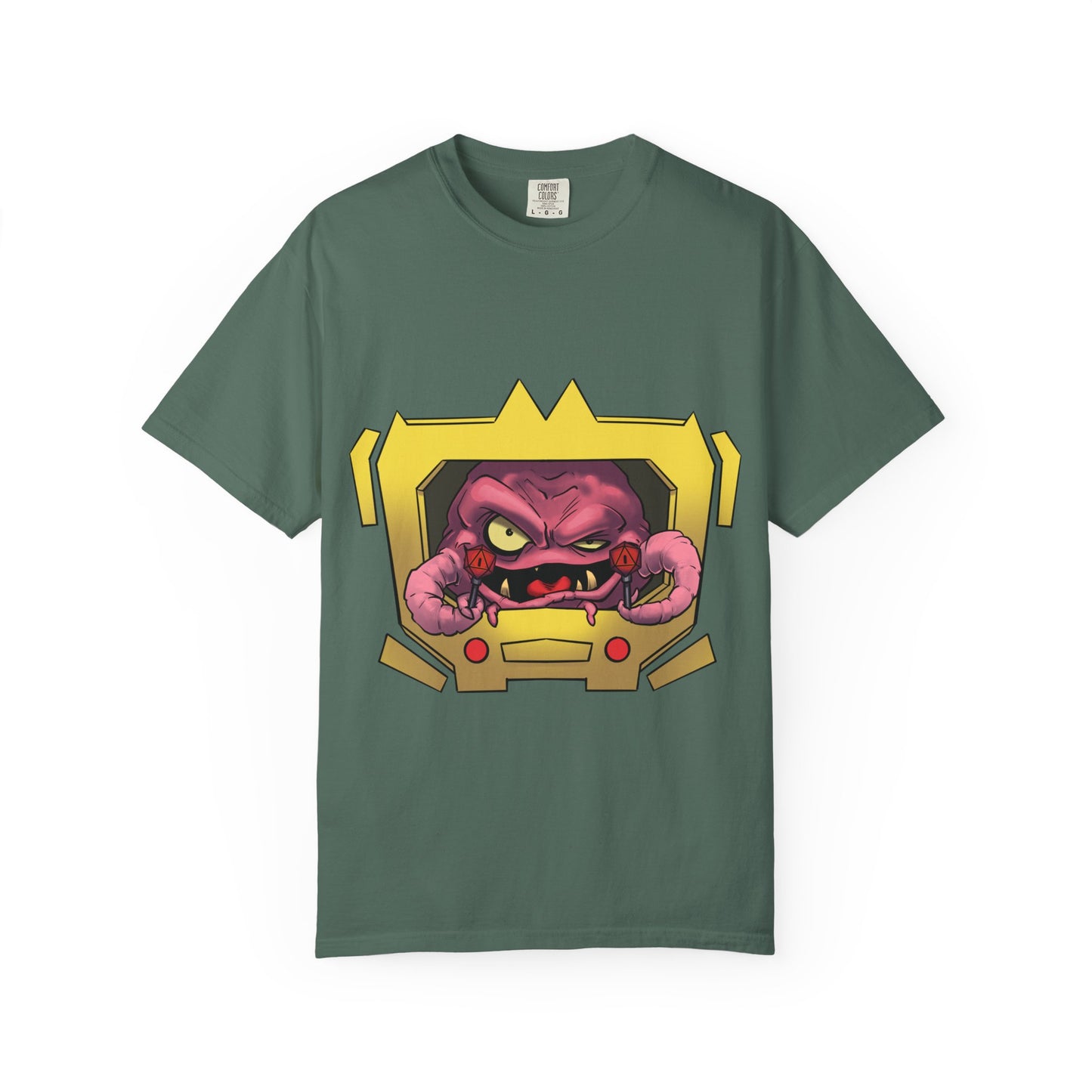 Retro Alien Brain Tee — Neon Sci‑Fi Monster Graphic T-Shirt