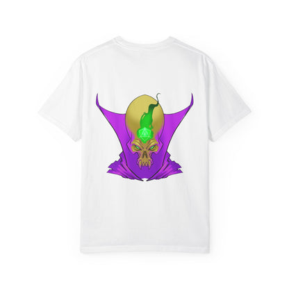 Vampire Skull Graphic T-Shirt — "Galactic Mind" Purple Skull Back Print