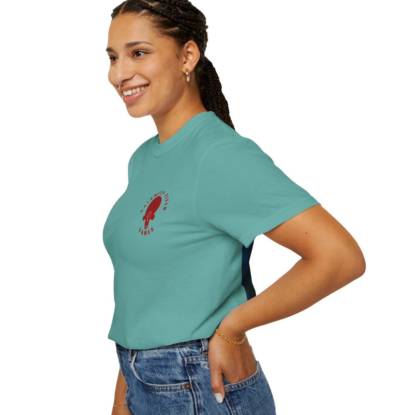 Crimson Armored Space Man Helmet T-Shirt — Graphic Tee