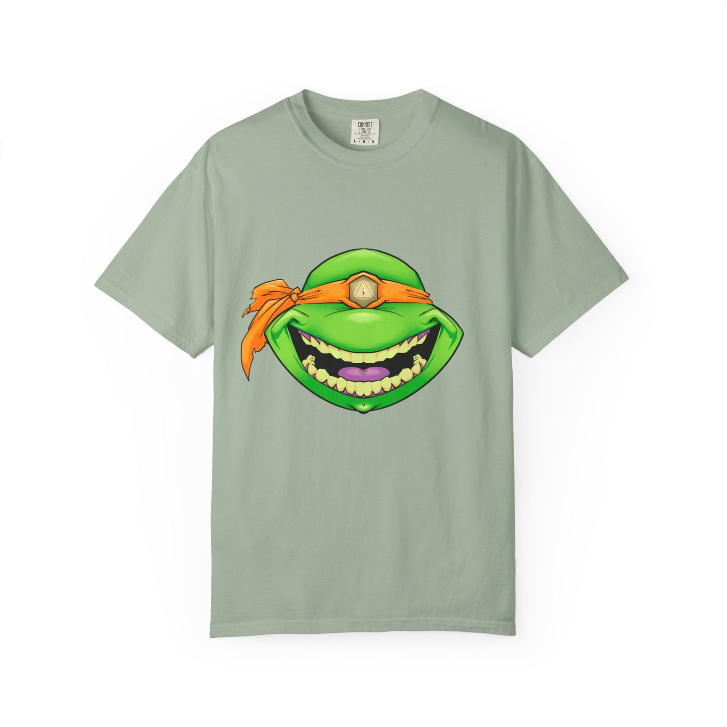 Karate Terrapin Smile T-Shirt — Orange Bandana Karate Terrapin Tee