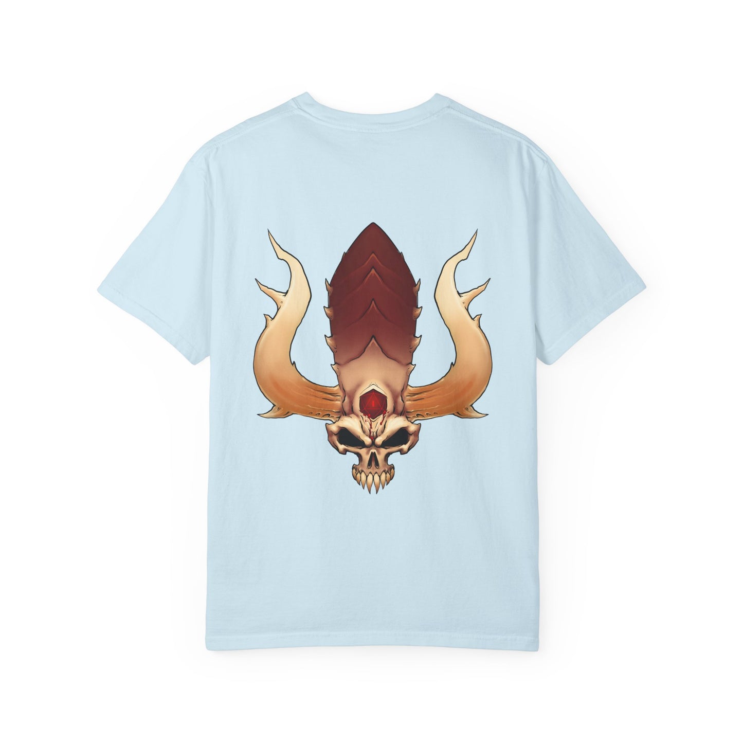 Rage Monster Skull T-Shirt — Gothic Skull with Antlers Graphic Tee