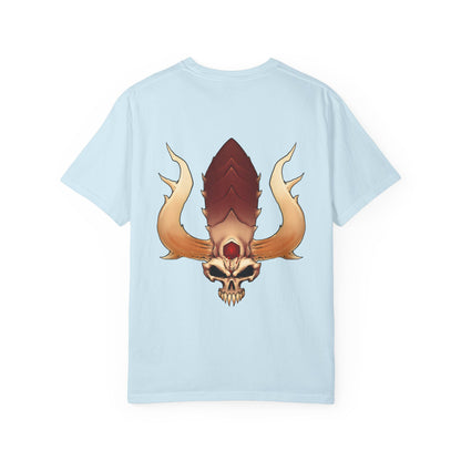 Rage Monster Skull T-Shirt — Gothic Skull with Antlers Graphic Tee