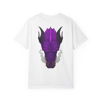 Purple Dragon Head Graphic T-Shirt
