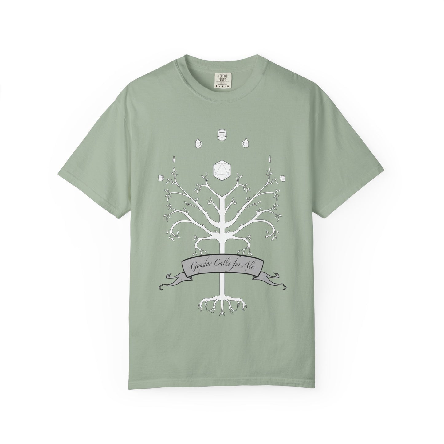 Gondor Calls for Ale White Tree Tee