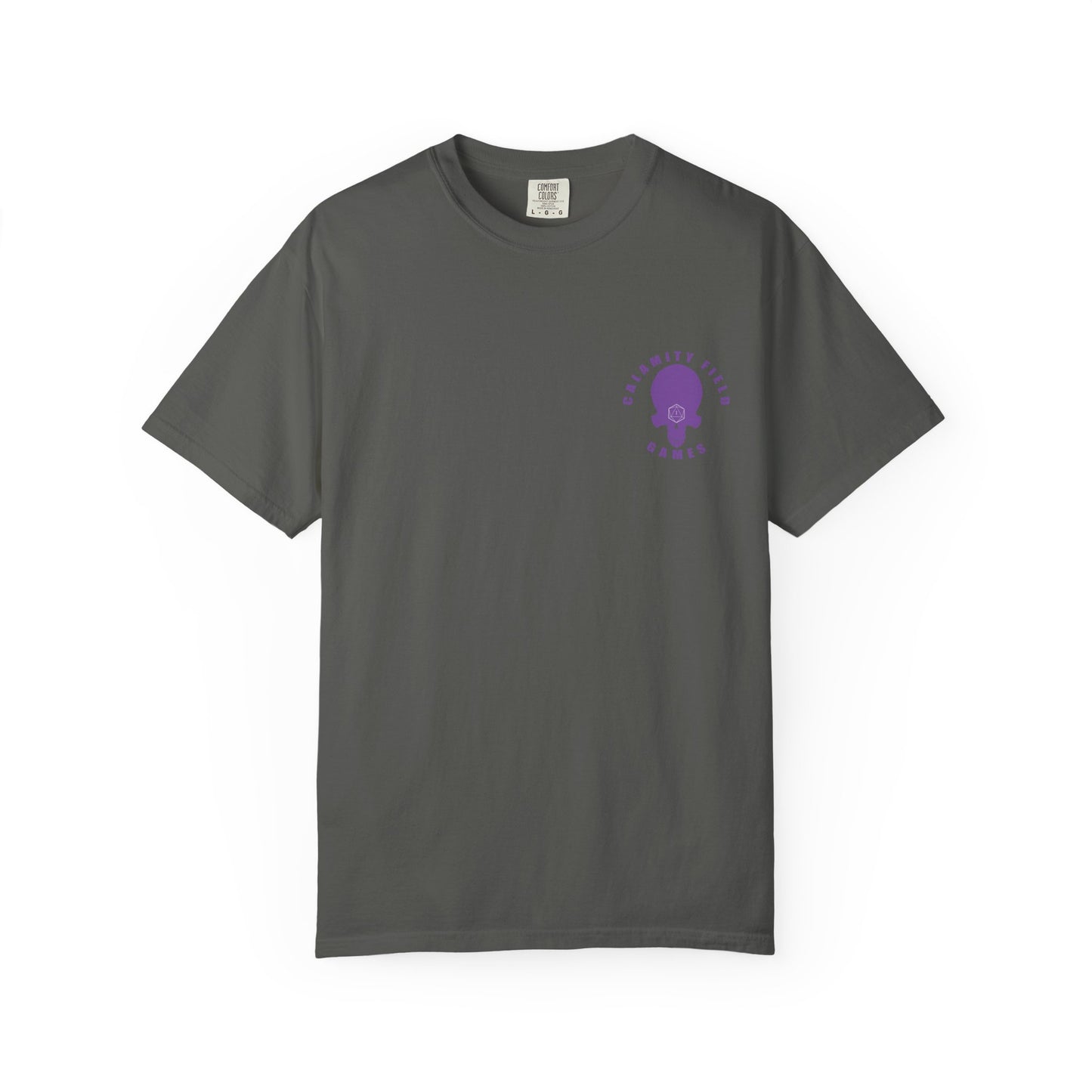 Vampire Skull Graphic T-Shirt — "Galactic Mind" Purple Skull Back Print