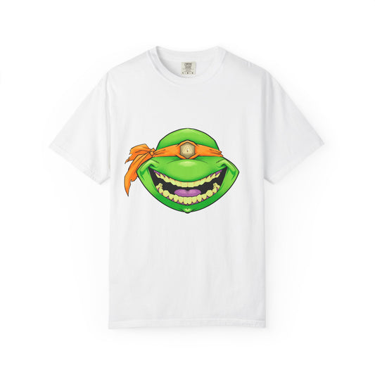 Karate Terrapin Smile T-Shirt — Orange Bandana Karate Terrapin Tee
