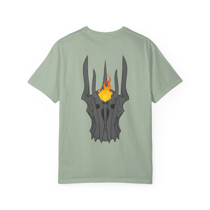 Fiery Eye Helmet T-Shirt — Fiery Back Graphic