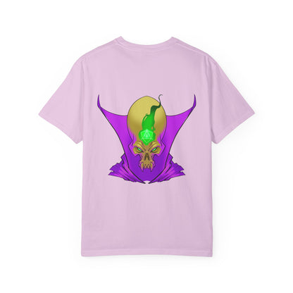 Vampire Skull Graphic T-Shirt — "Galactic Mind" Purple Skull Back Print