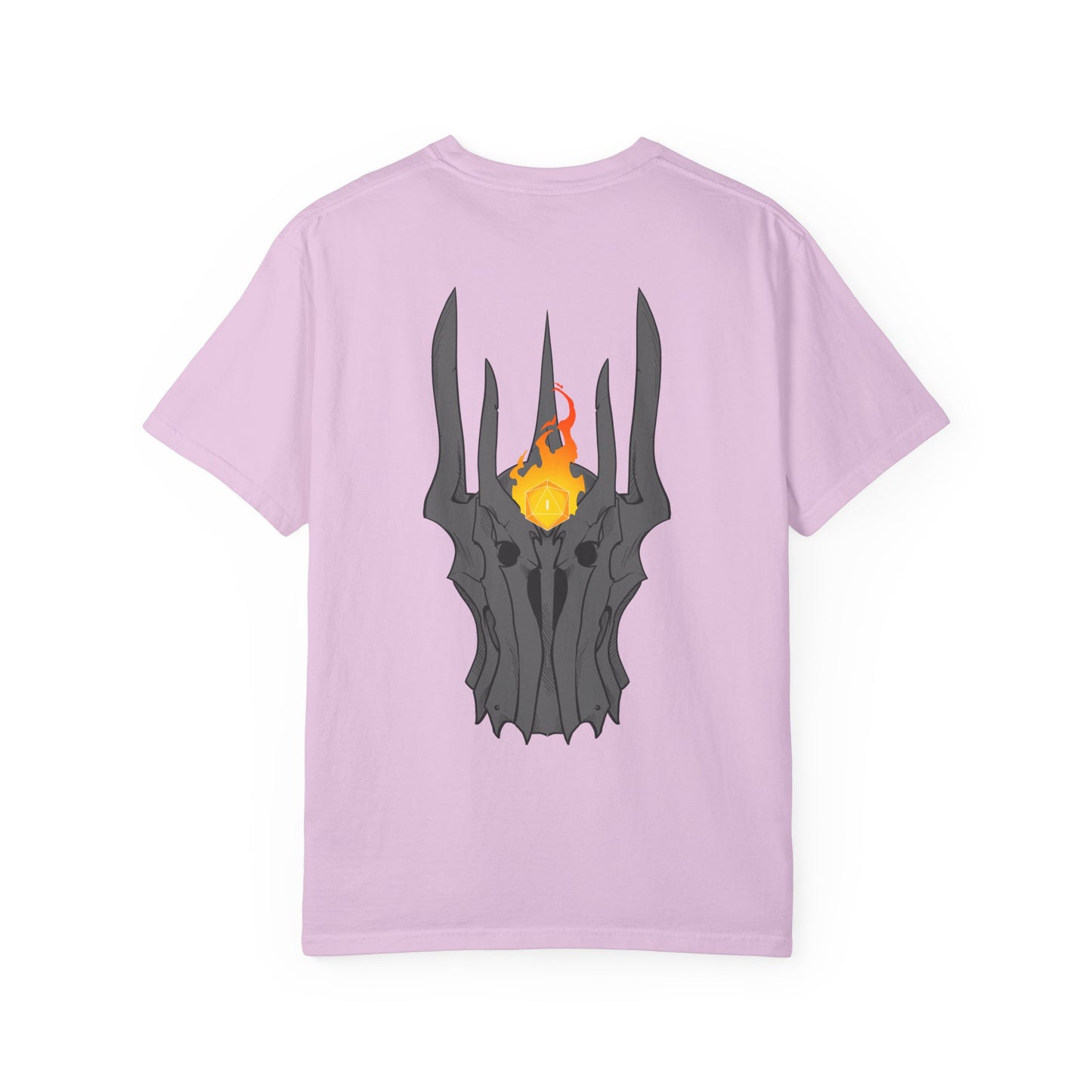 Fiery Eye Helmet T-Shirt — Fiery Back Graphic