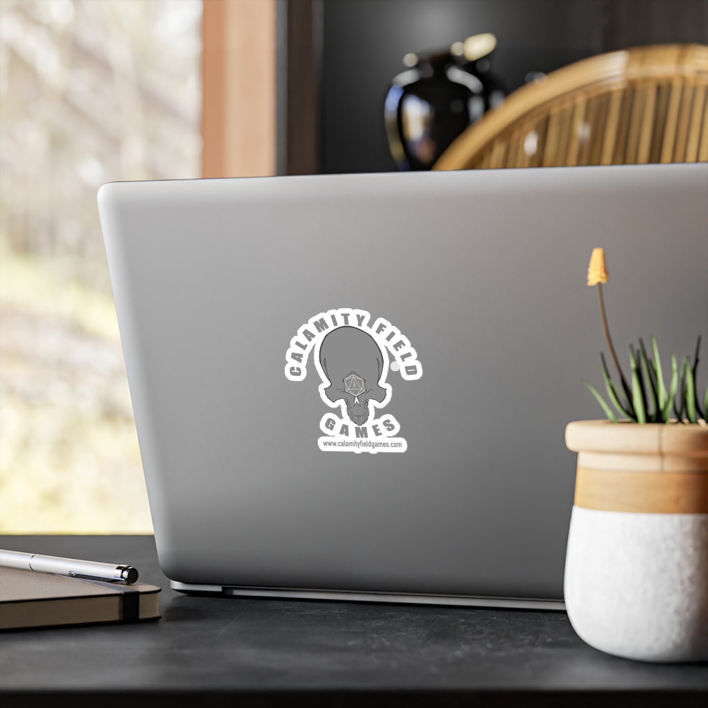 Skull Logo Vinyl Sticker — Calamity Field Games Kiss-Cut Decal