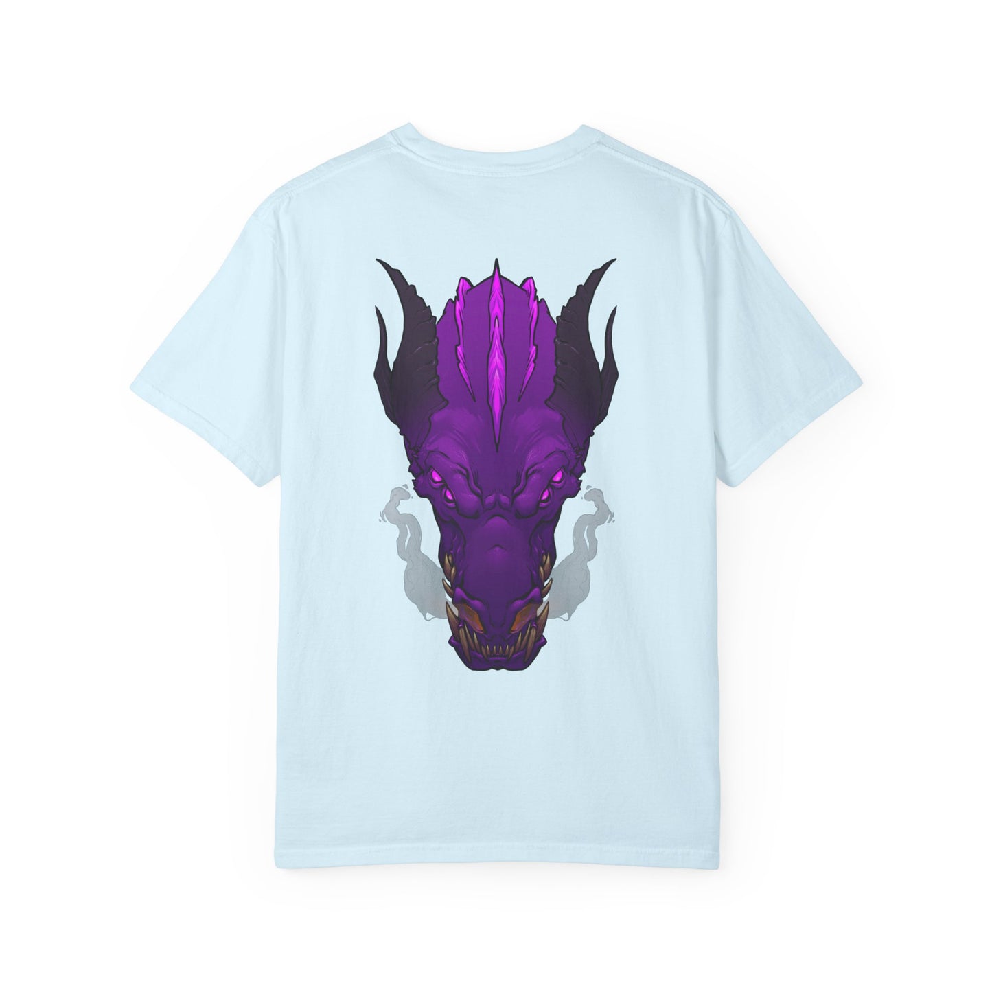 Purple Dragon Head Graphic T-Shirt