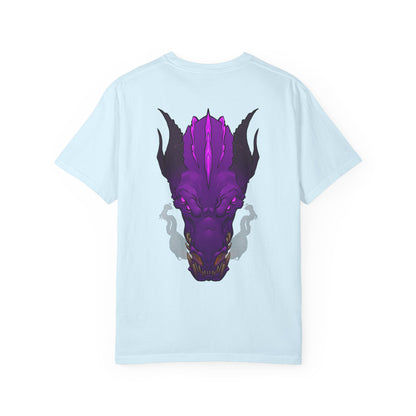 Purple Dragon Head Graphic T-Shirt