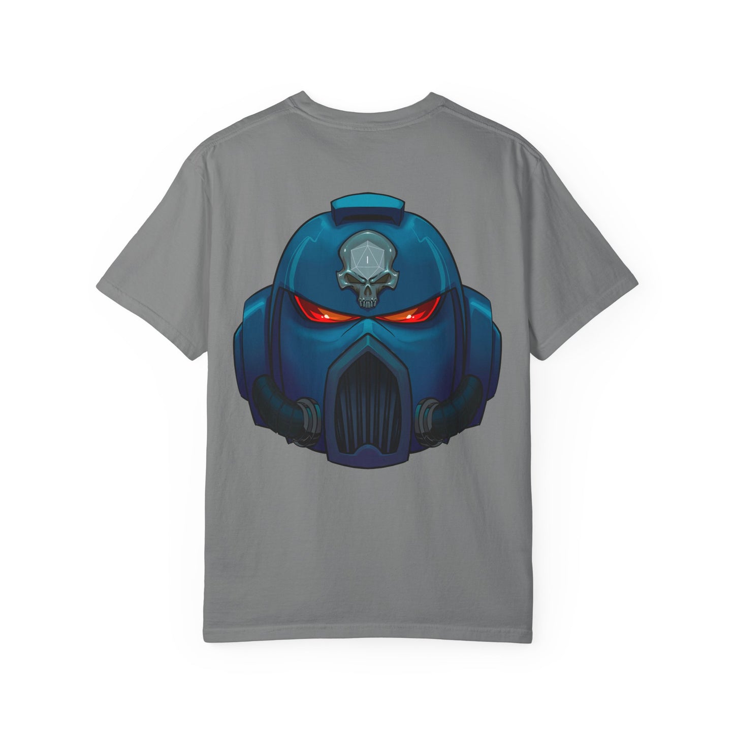 Crimson Armored Space Man Helmet T-Shirt — Graphic Tee