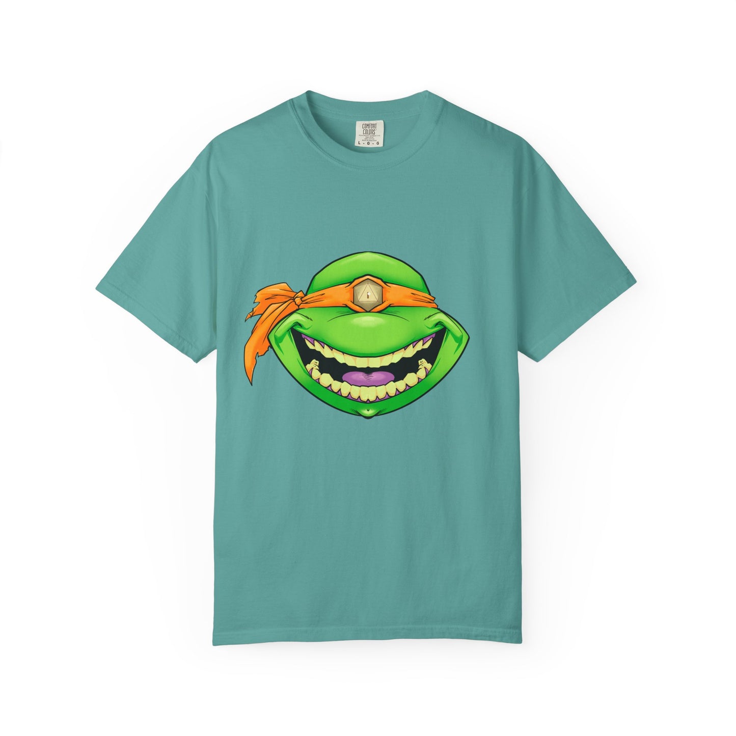 Karate Terrapin Smile T-Shirt — Orange Bandana Karate Terrapin Tee