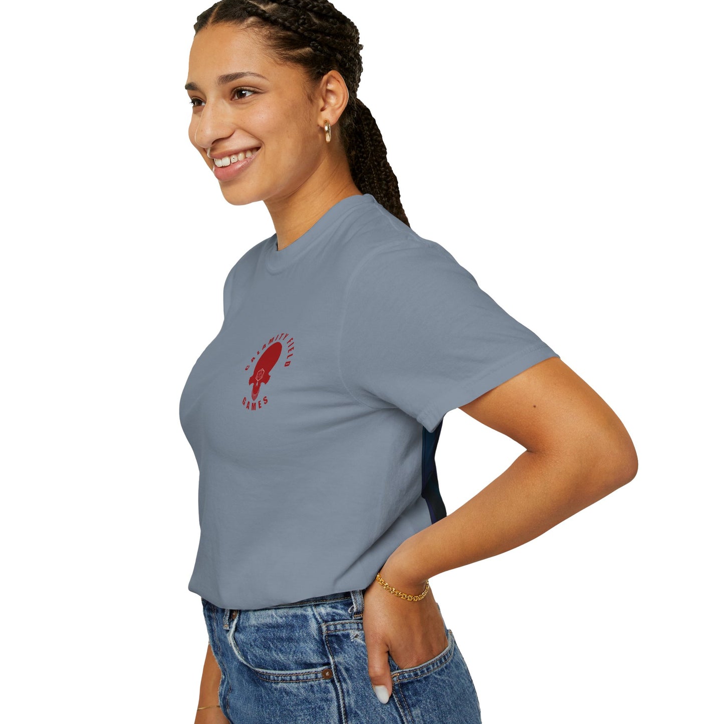 Crimson Armored Space Man Helmet T-Shirt — Graphic Tee