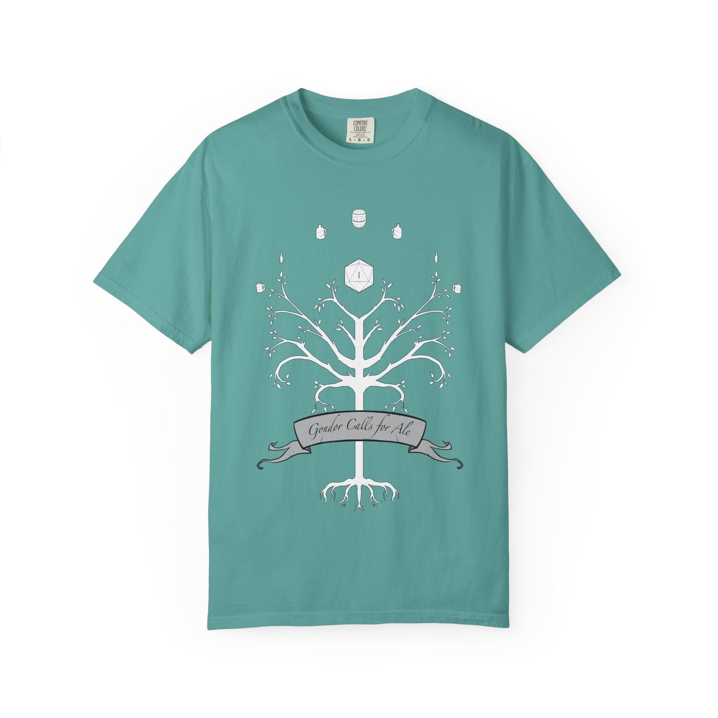 Gondor Calls for Ale White Tree Tee