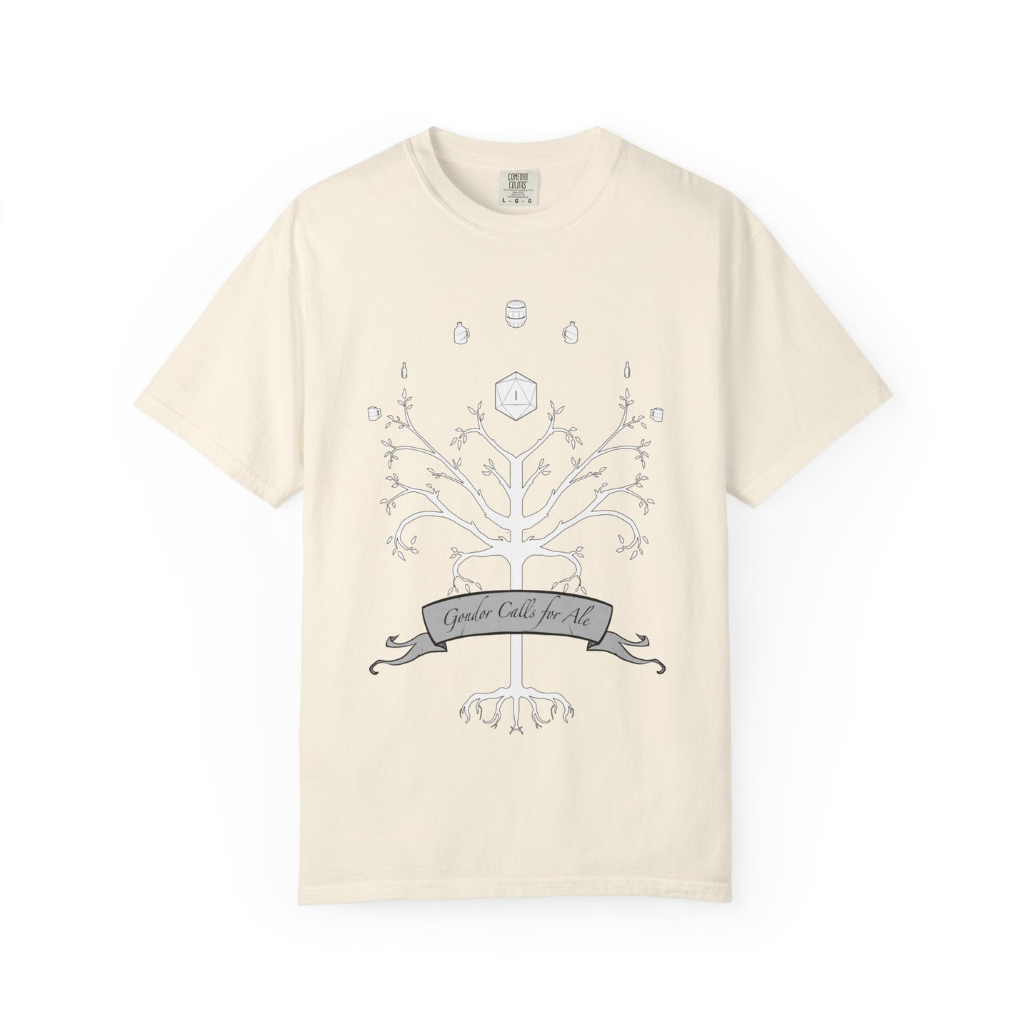 Gondor Calls for Ale White Tree Tee