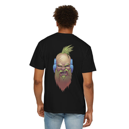 Wolf Space Man Head Graphic T-shirt