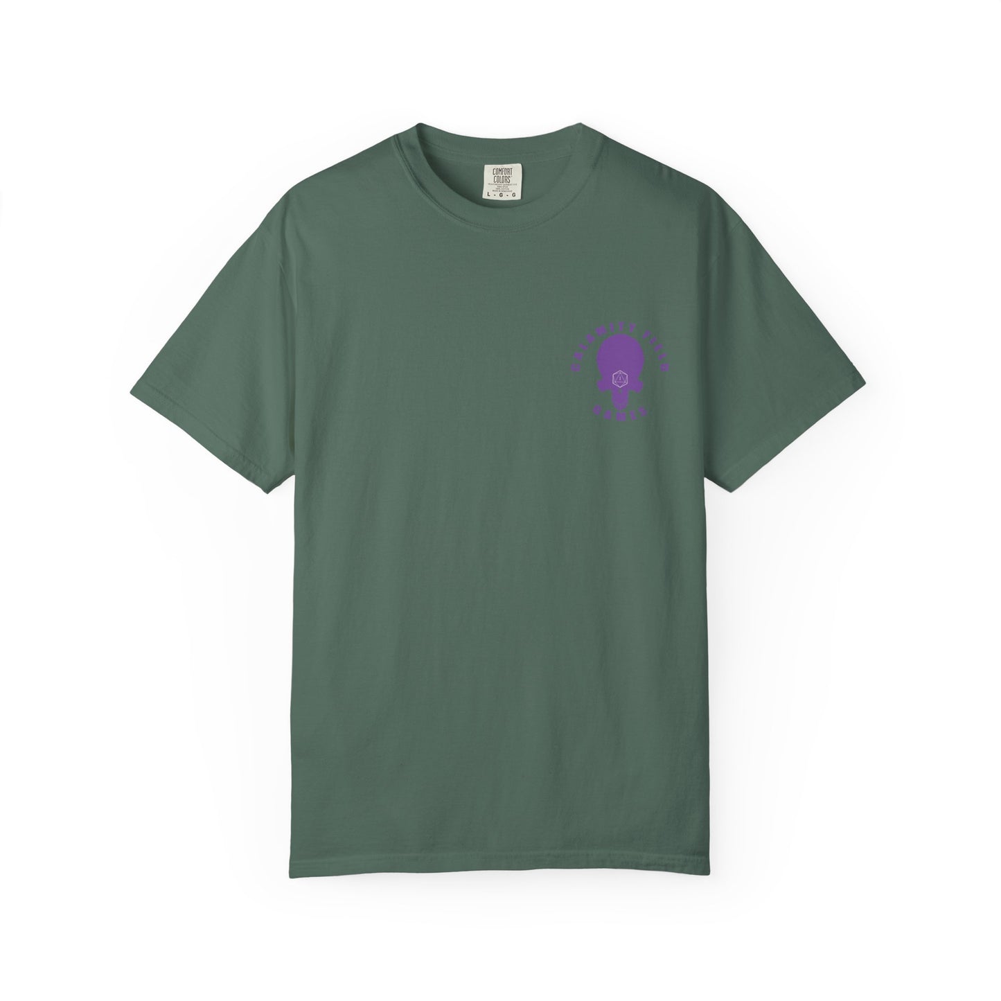Vampire Skull Graphic T-Shirt — "Galactic Mind" Purple Skull Back Print