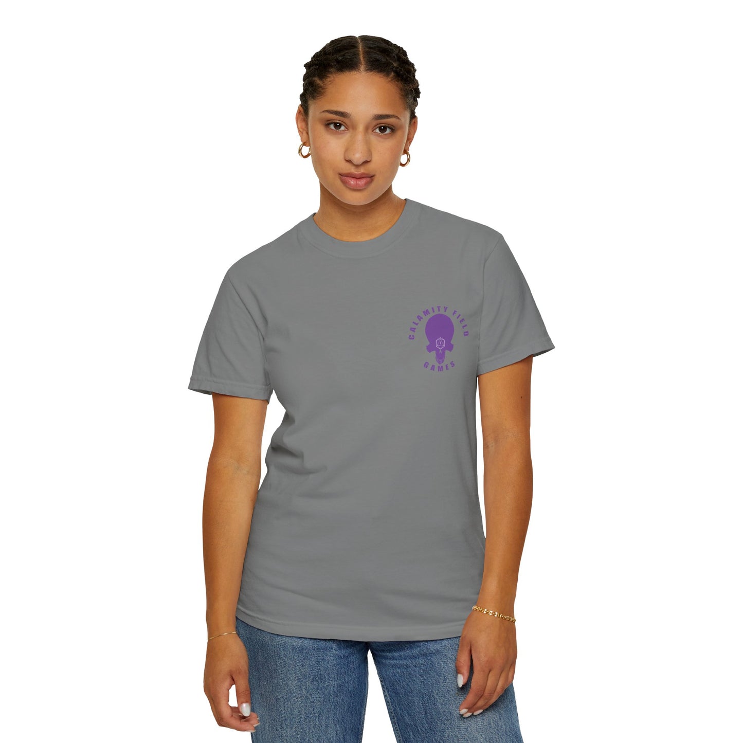 Purple Dragon Head Graphic T-Shirt