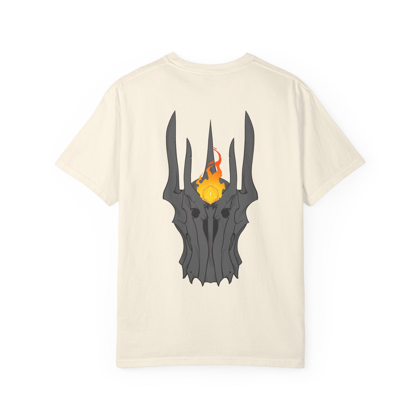 Fiery Eye Helmet T-Shirt — Fiery Back Graphic