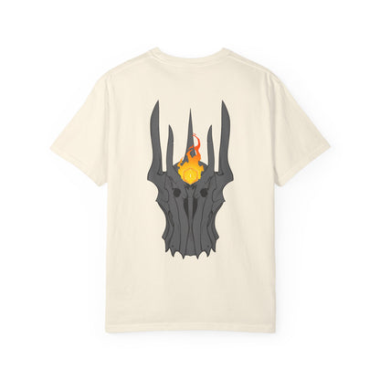 Fiery Eye Helmet T-Shirt — Fiery Back Graphic