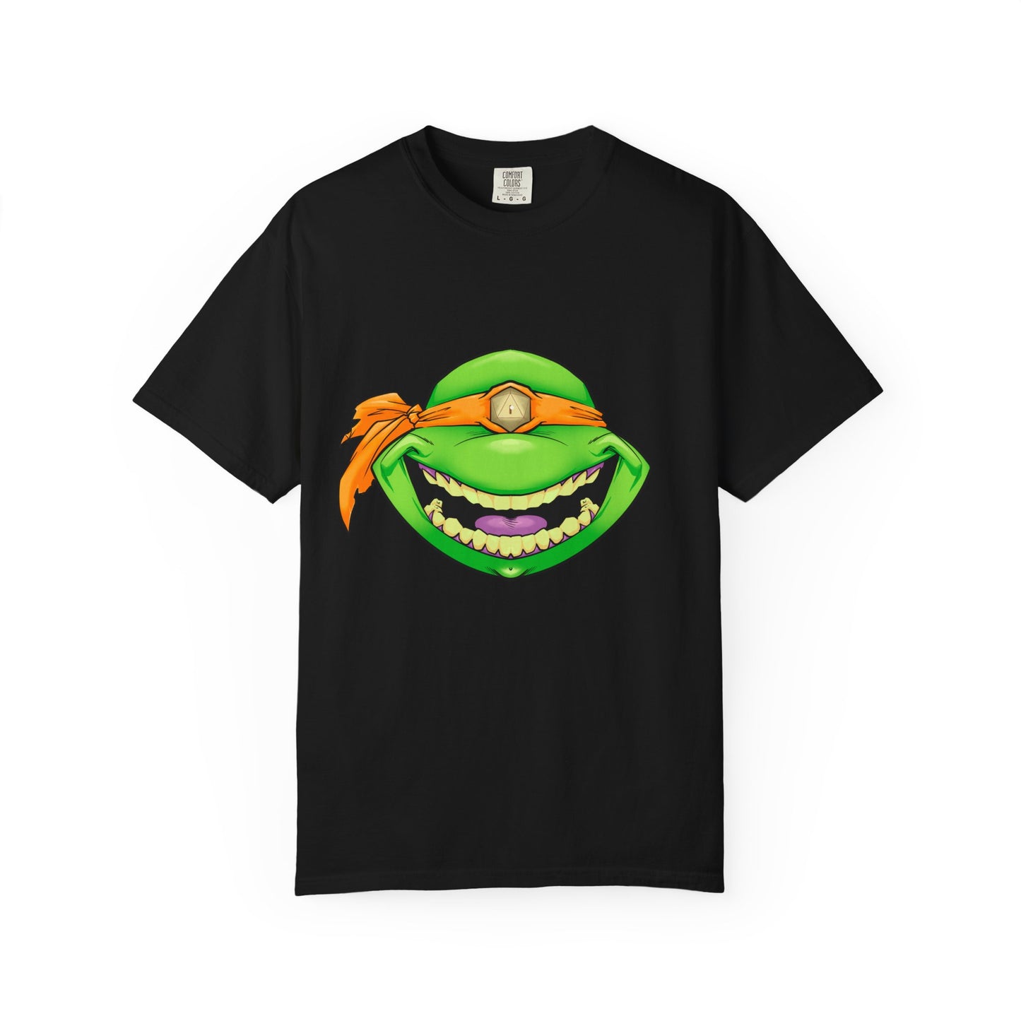 Karate Terrapin Smile T-Shirt — Orange Bandana Karate Terrapin Tee