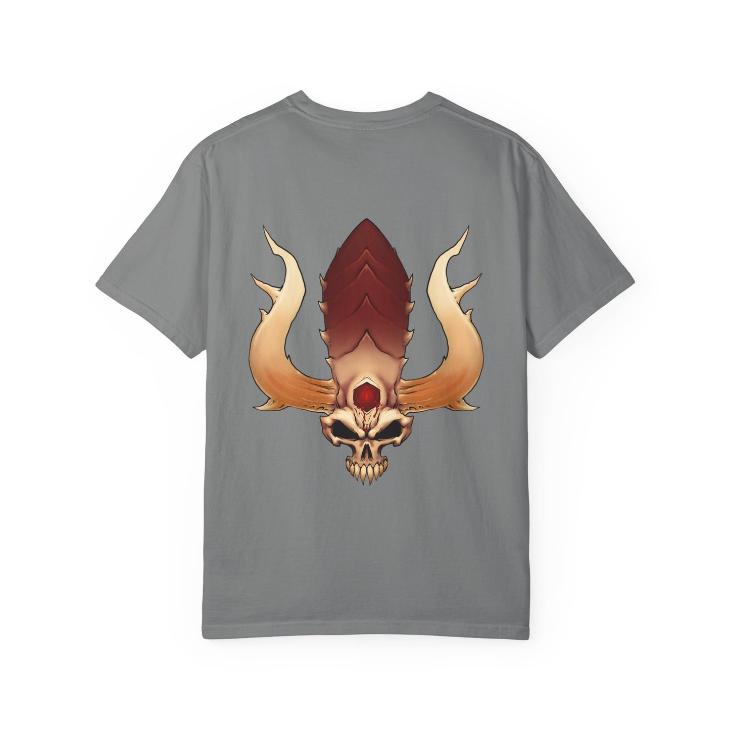 Rage Monster Skull T-Shirt — Gothic Skull with Antlers Graphic Tee