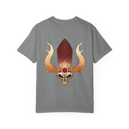 Rage Monster Skull T-Shirt — Gothic Skull with Antlers Graphic Tee