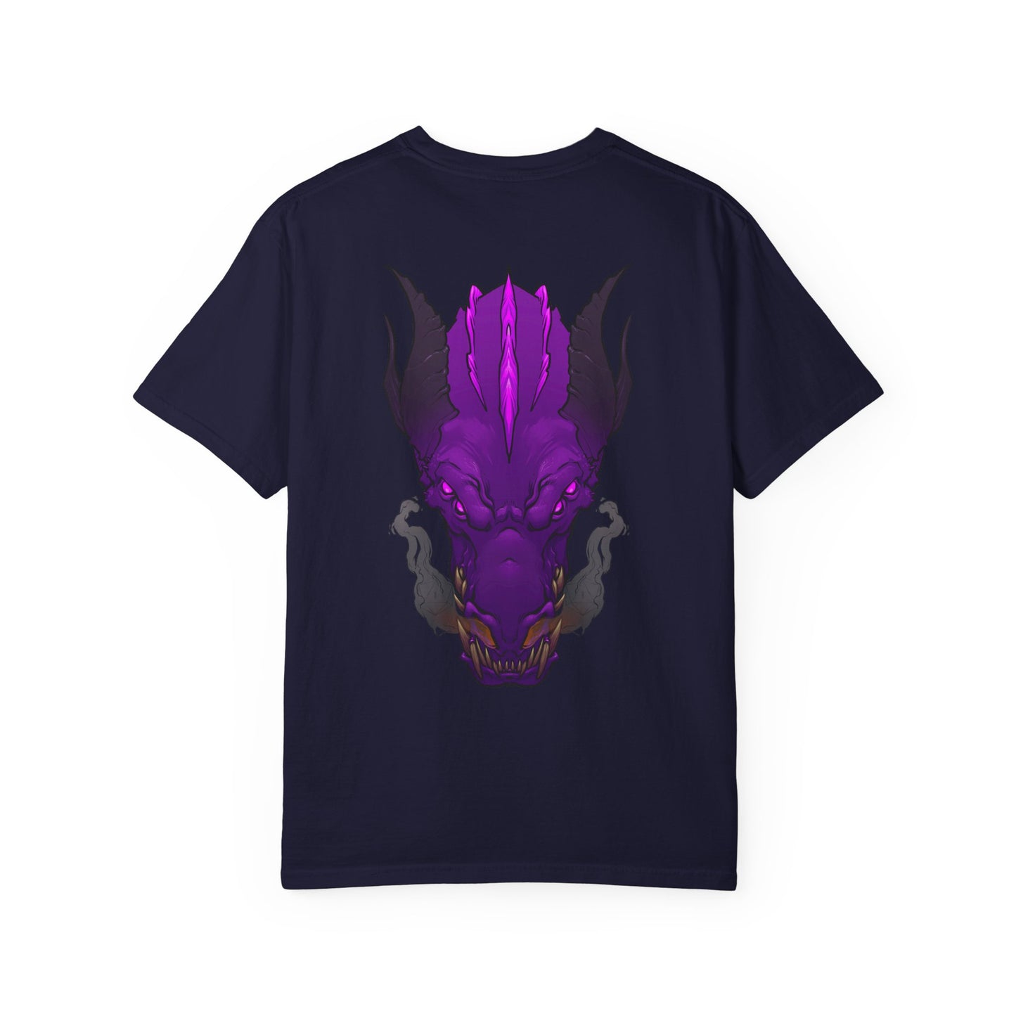 Purple Dragon Head Graphic T-Shirt
