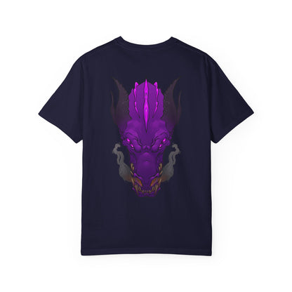 Purple Dragon Head Graphic T-Shirt