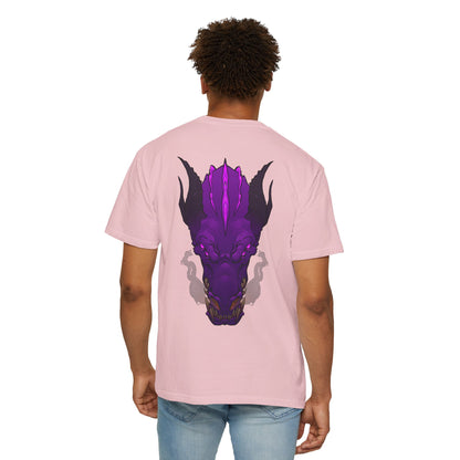 Purple Dragon Head Graphic T-Shirt