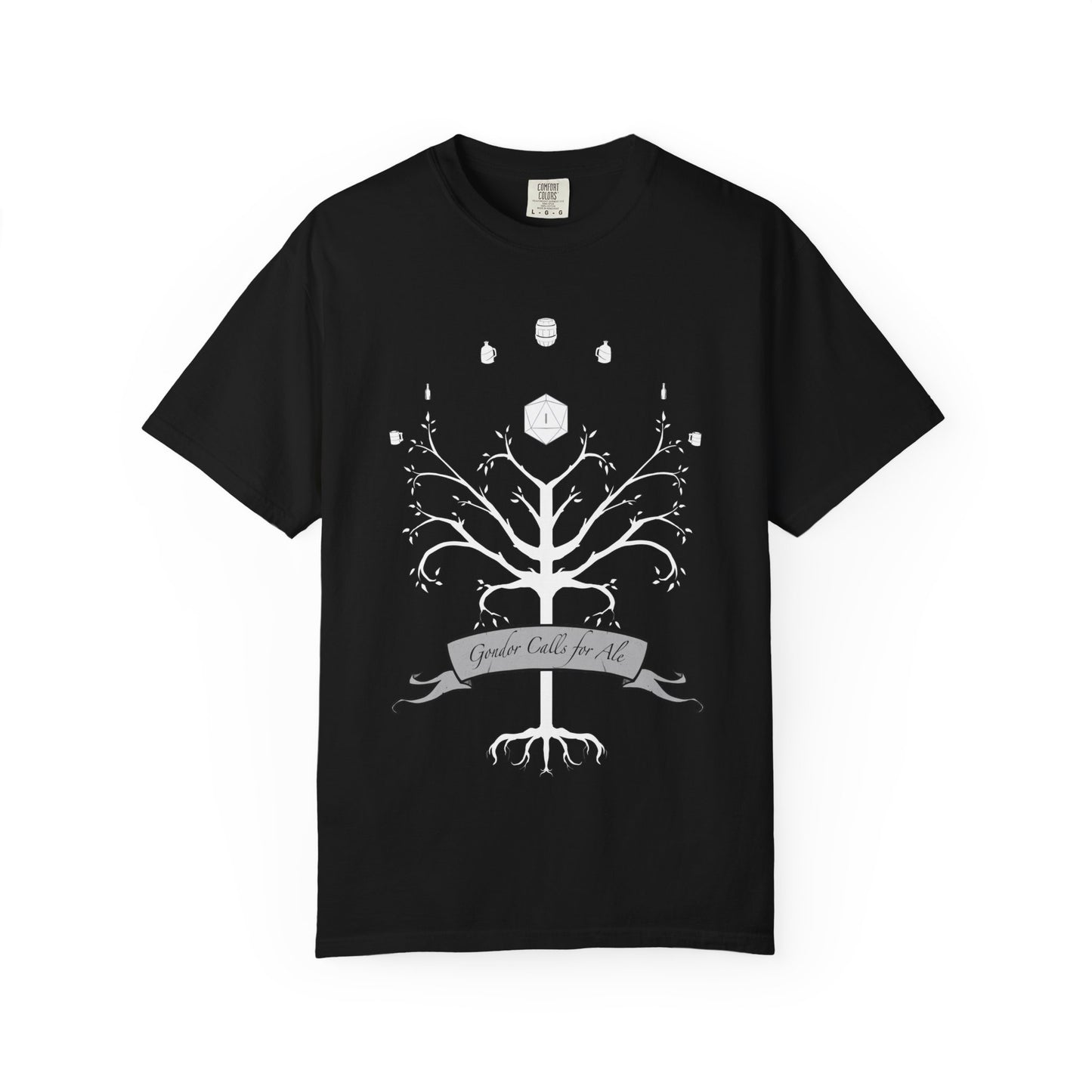 Gondor Calls for Ale White Tree Tee
