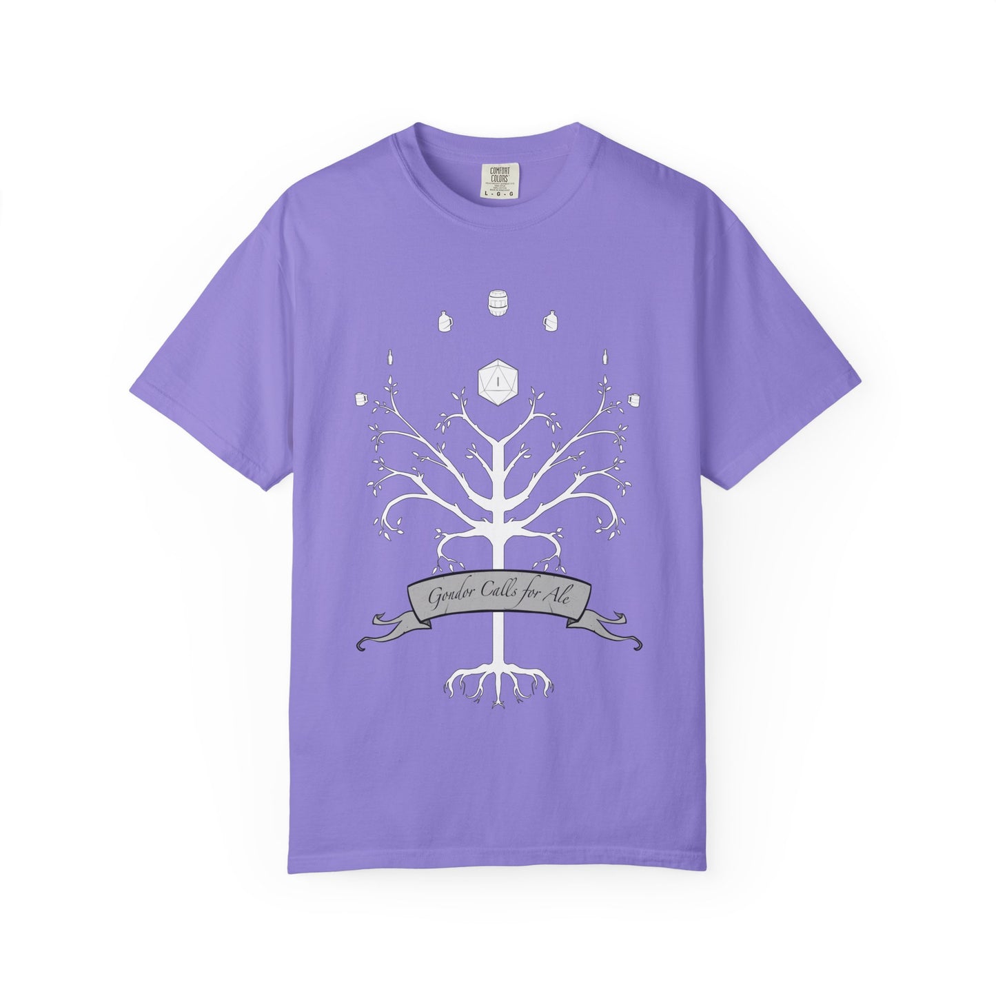 Gondor Calls for Ale White Tree Tee