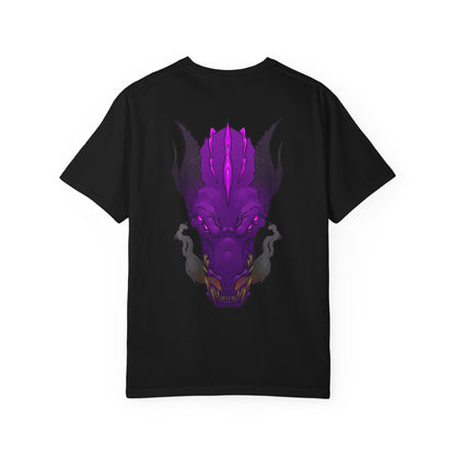 Purple Dragon Head Graphic T-Shirt