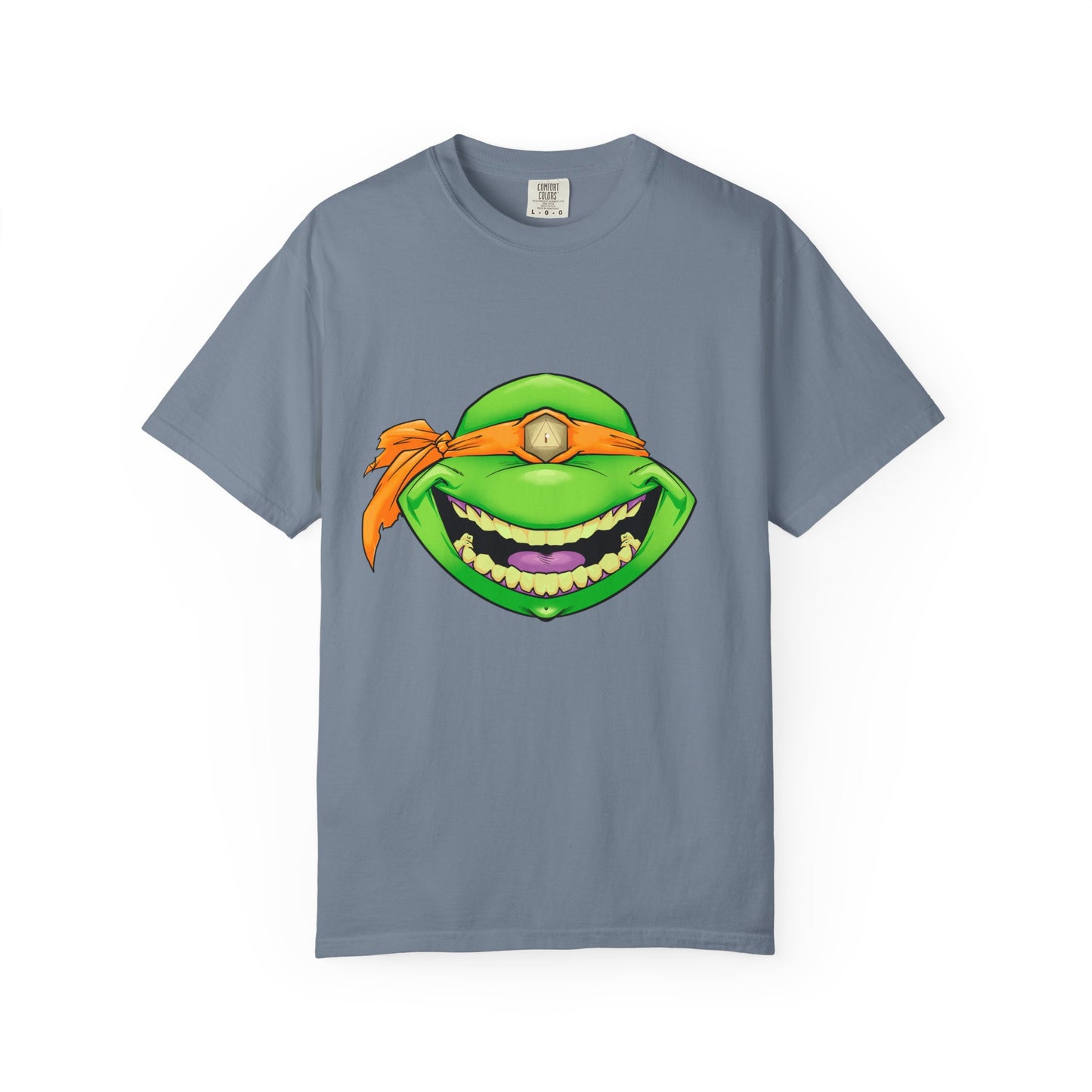 Karate Terrapin Smile T-Shirt — Orange Bandana Karate Terrapin Tee