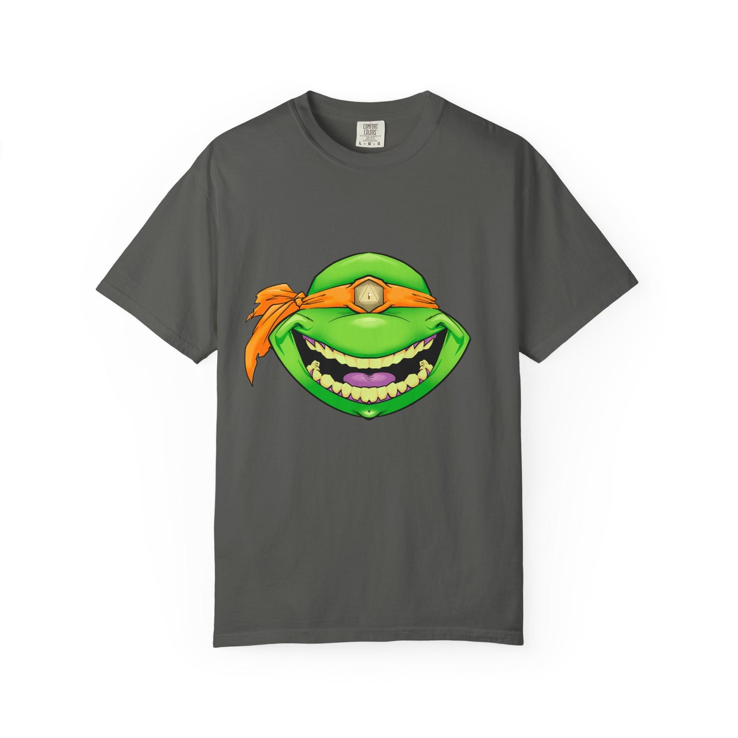 Karate Terrapin Smile T-Shirt — Orange Bandana Karate Terrapin Tee