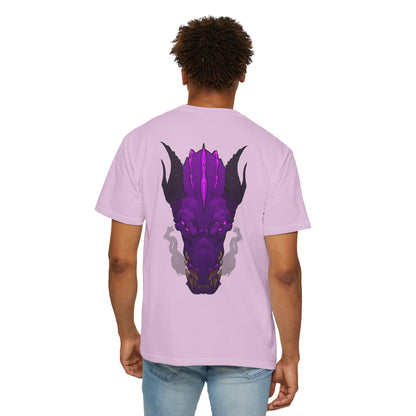 Purple Dragon Head Graphic T-Shirt