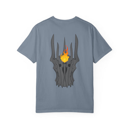 Fiery Eye Helmet T-Shirt — Fiery Back Graphic