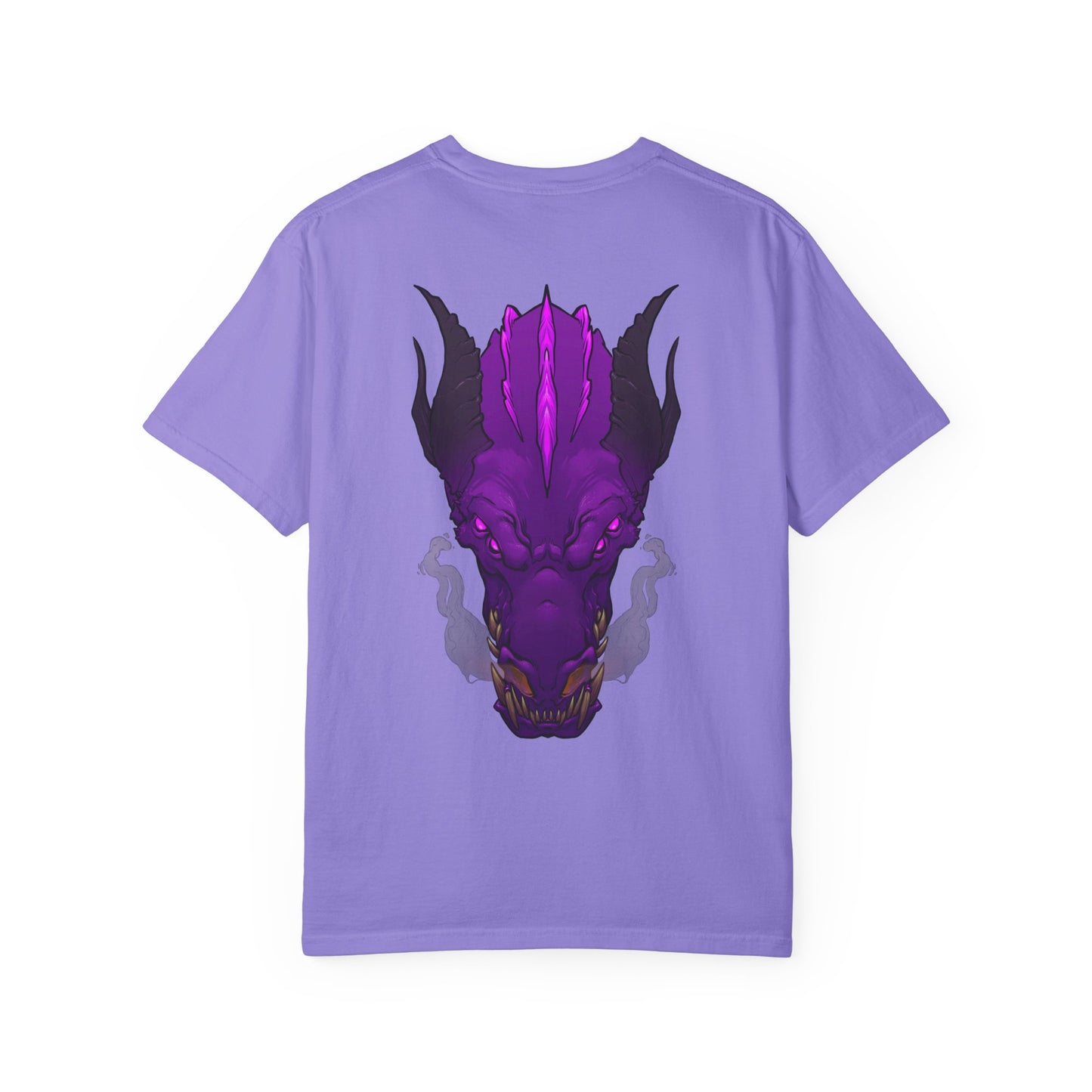 Purple Dragon Head Graphic T-Shirt