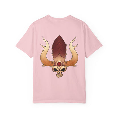 Rage Monster Skull T-Shirt — Gothic Skull with Antlers Graphic Tee