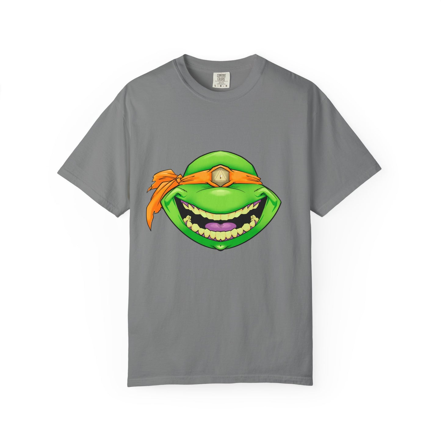 Karate Terrapin Smile T-Shirt — Orange Bandana Karate Terrapin Tee