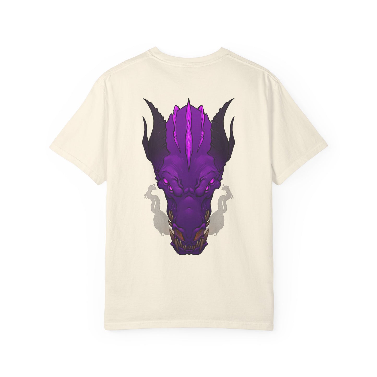 Purple Dragon Head Graphic T-Shirt