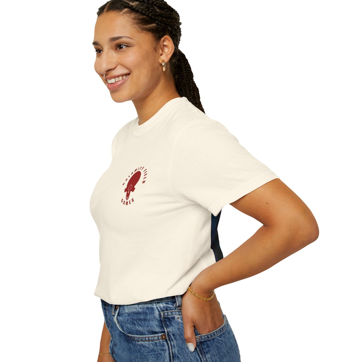 Crimson Armored Space Man Helmet T-Shirt — Graphic Tee