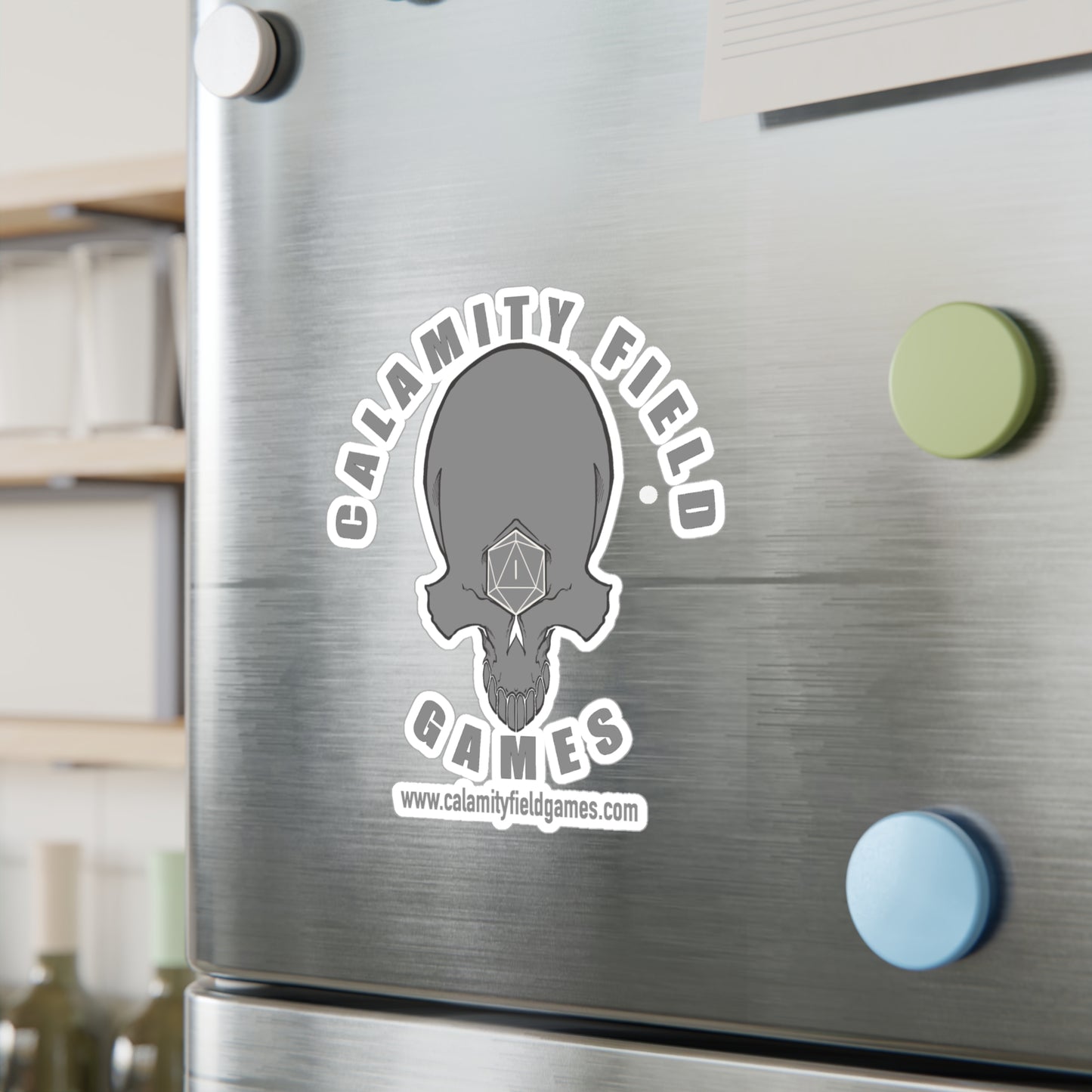 Skull Logo Vinyl Sticker — Calamity Field Games Kiss-Cut Decal