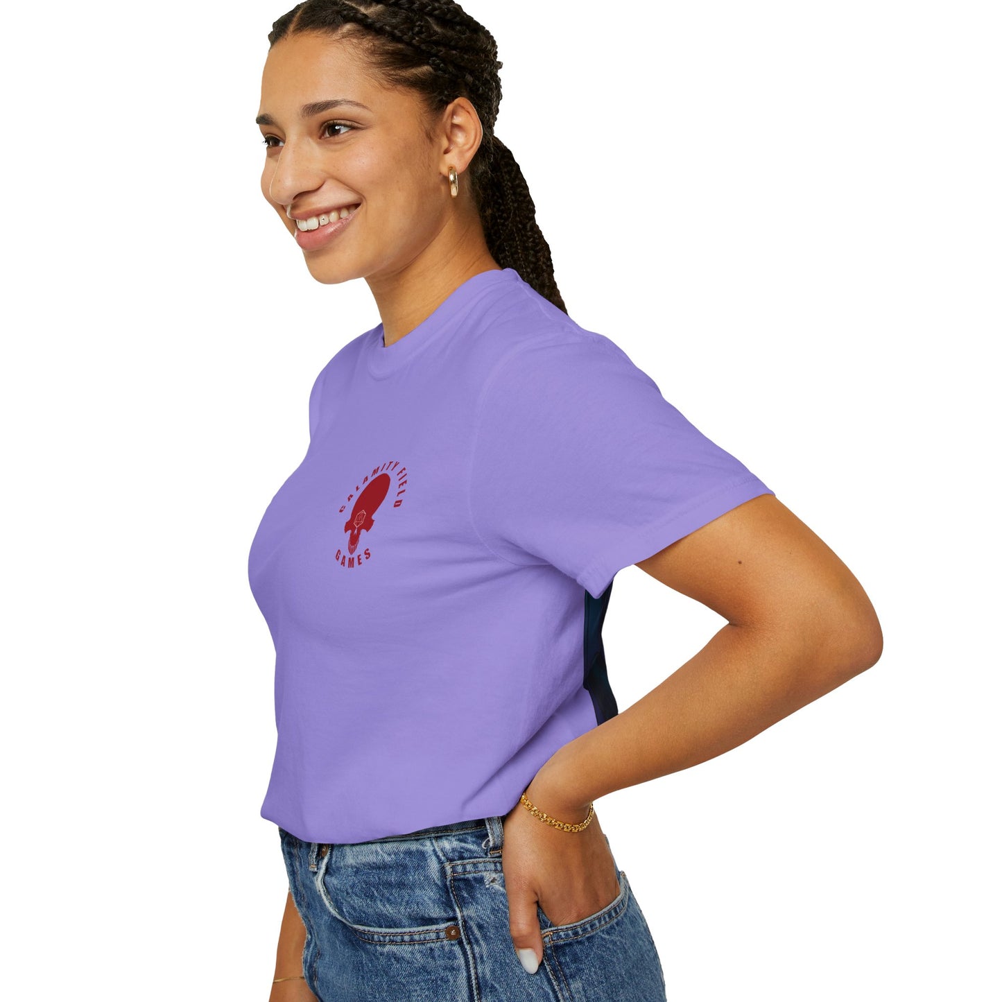 Crimson Armored Space Man Helmet T-Shirt — Graphic Tee